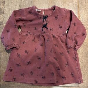 Zara Burgundy Floral Knit Dress